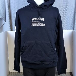 NWT Black Mens Spalding Hoodie est 1876 M
